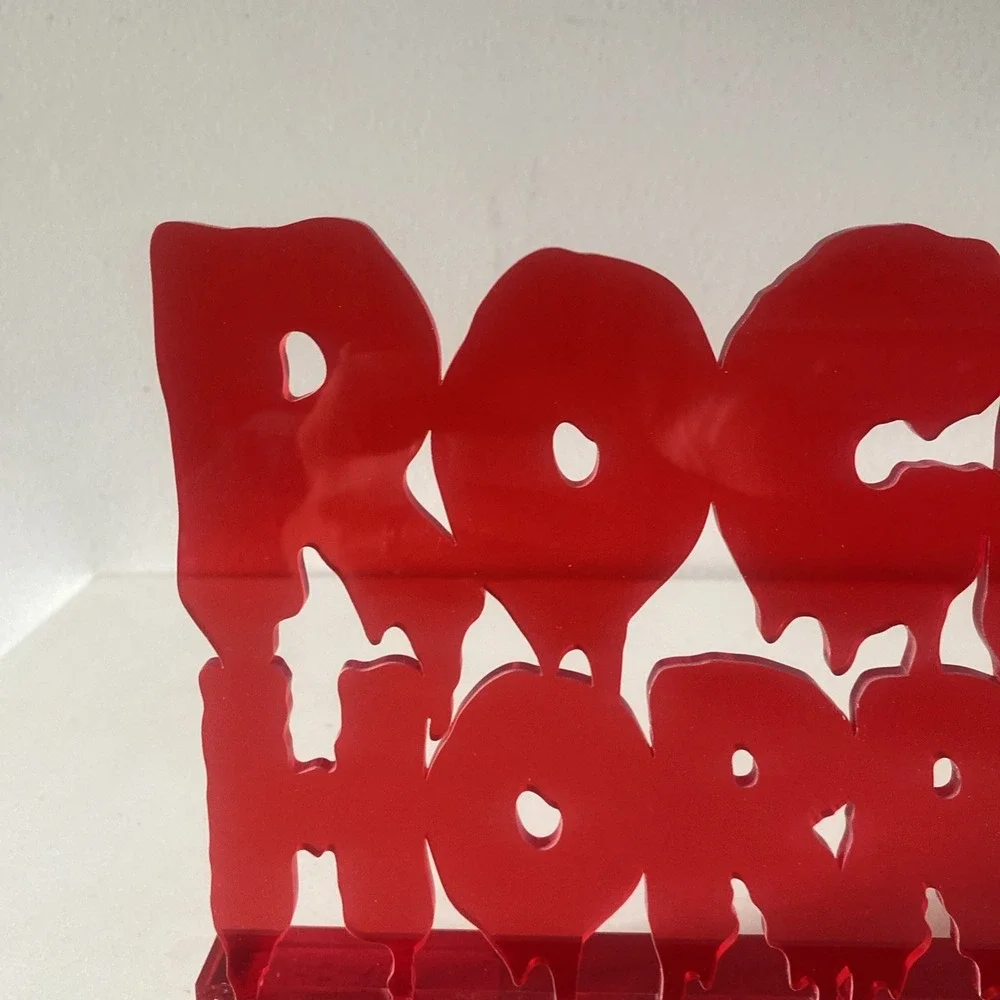 Rocky Horror Red Acrylic Freestanding Decorative Sign Shiny Finish Halloween